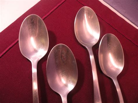 Set Of 4 Towle Boston Antique Oval Soup Spoons 1810 Satin Stainless