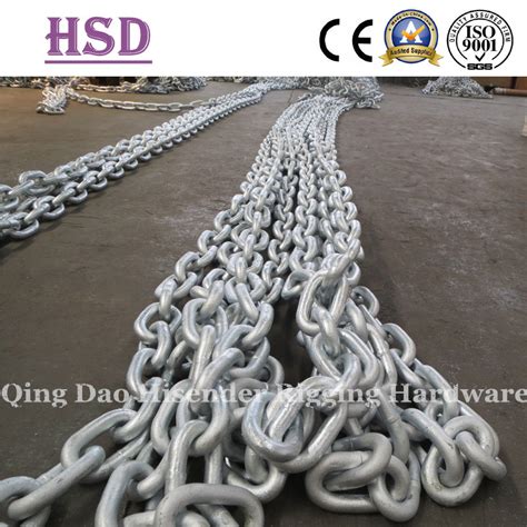 Galvanized Anchor Chain Studless Anchor Chain China Welded Link