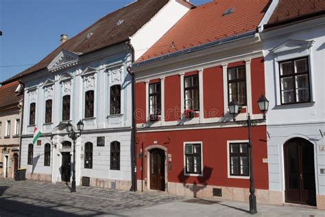 Traditional Houses and Street in Hungary Stock Image - Image of hungary ...