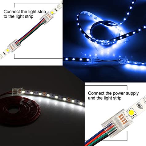 Snapklik Pack Pin Mm Solderless Led Strip Connector