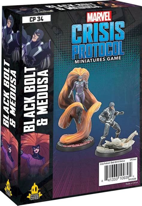 Atomic Marvel Crisis Protocol Black Bolt Medusa Pris