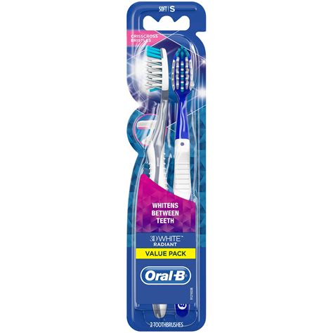 Oral B 3d White Radiant Whitening Manual Toothbrushes Soft Bristles 2