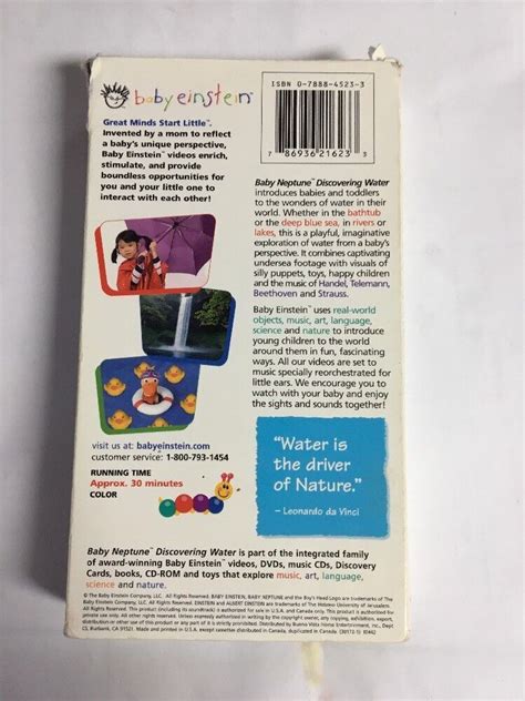 Bébé Einstein Baby Neptune Discovering Eau Vhs Tested Rare Vintage