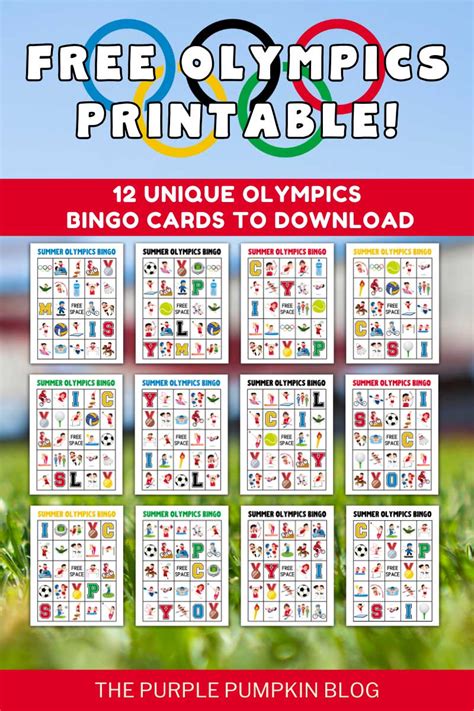 Free Printable Olympics Bingo Cards Summer Olympic Games