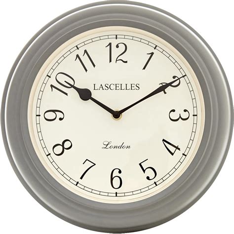 Lascelles Classic Wall Clock In Grey Cm Retro Clocks