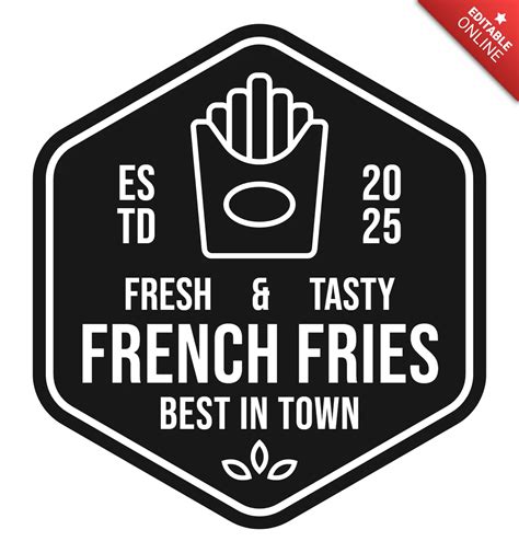 Mod Le De Logo Pour Des Frites Fra Ches Et Savoureuses Mod Le De