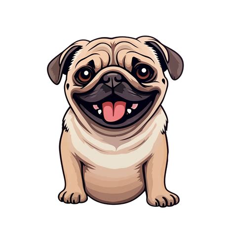 Cute pug isolated on transparent background, ai generated, digital ...