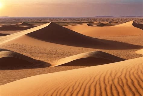 Premium Photo Panoramic View Of Scenery Sahara Desert Sandy Rocks And