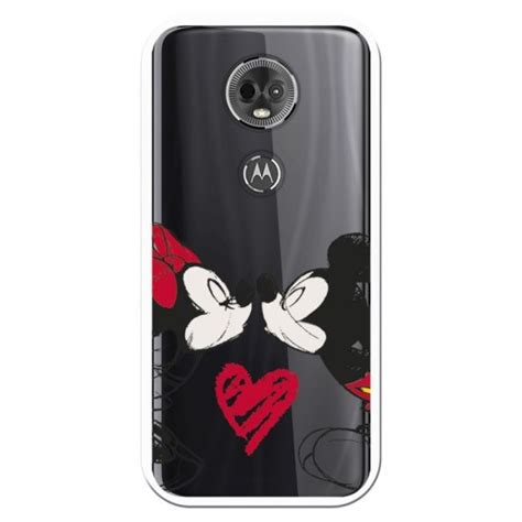 Funda Para Motorola Moto E5 Plus Oficial De Disney Mickey Y Minnie Beso