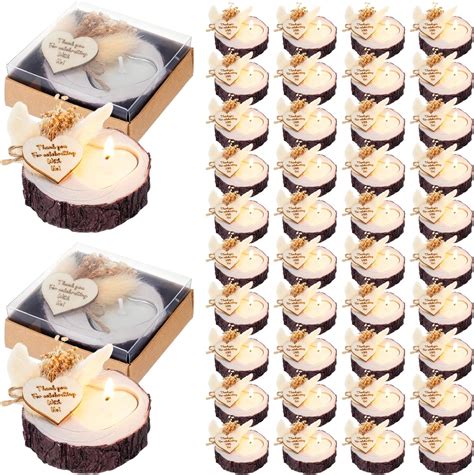 Mtlee 50 Pcs Wedding Favor Candle Holders Bridal Shower