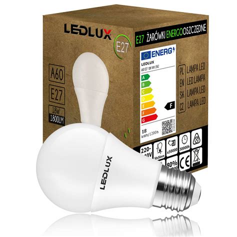 Żarówka Led E27 A60 18w 1800lm 3 Barwy Ledlux 2206 • Cena Opinie