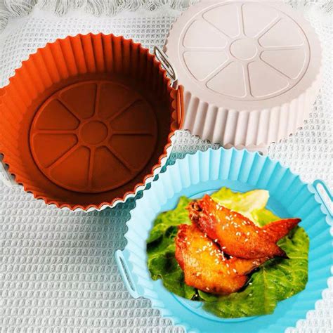 Saldo Forma Assadeira Para Fritadeira Air Fryer Em Silicone Flexível Lavável 17cm Multiuso