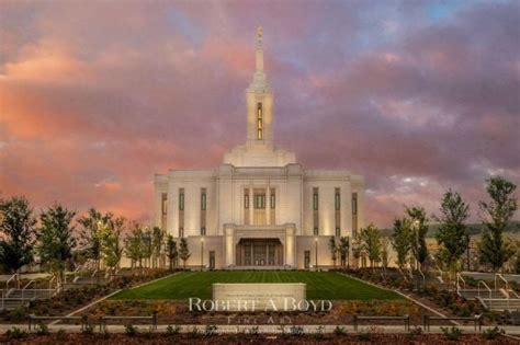 Pocatello Temple - Morning Light. Robert A. Boyd Fine Art and LDS Temples