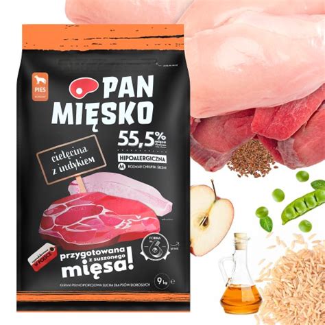 PAN MIĘSKO SUCHA KARMA DLA PSA CIELĘCINA INDYK 9KG 13567409342 Allegro pl