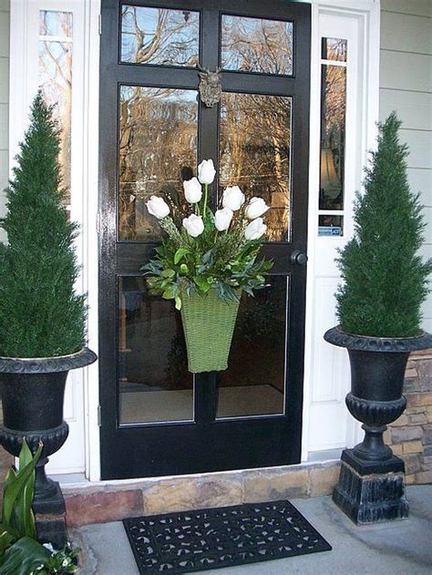 Custom Decorsw Front Porch Decorating Front Door Planters