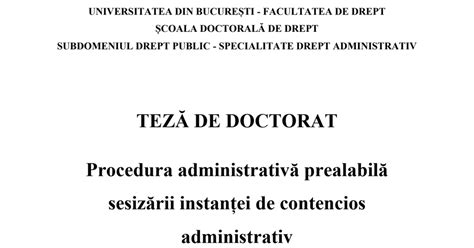 Ceslea Nicolae Alexandru Procedura Administrativ Prealabil Sesiz Rii