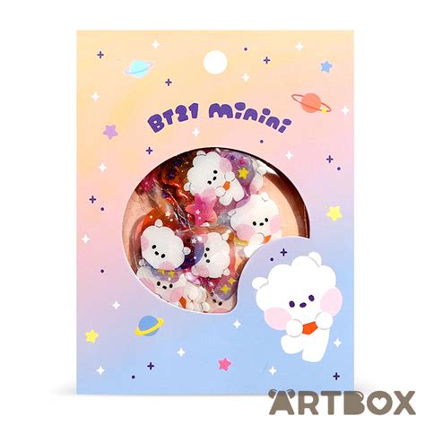 Buy Line Friends Bt Rj Minini Glitter Seal Sticker Flakes Pack At Artbox