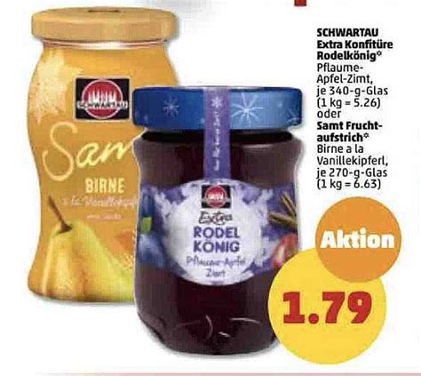 Schwartau Extra Konfitüre Rodelkönig Oder Samt Fruchtaufstrich Angebot