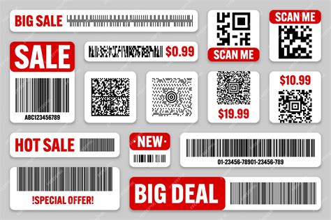 Premium Vector Set Of Product Barcodes And Qr Codes Special Offer