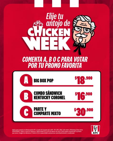 Kfc Colombia Oficial On Twitter Cu L De Estas Promos Eliges Para