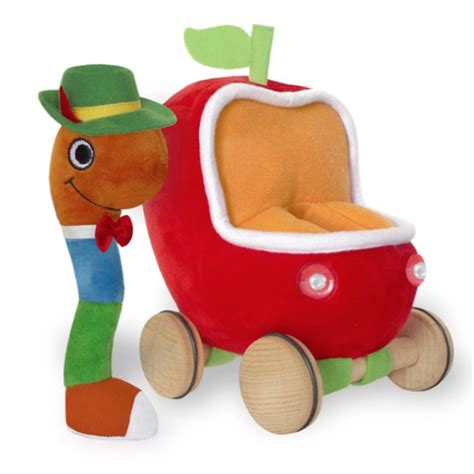 Lowly Worm Soft Toy In Applecar