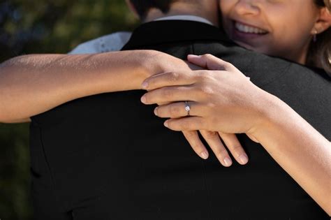 Premium Photo Couple Celebrating Engagement Together