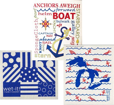 Amazon Wet It Swedish Dishcloth Set Great Lakes Set Of