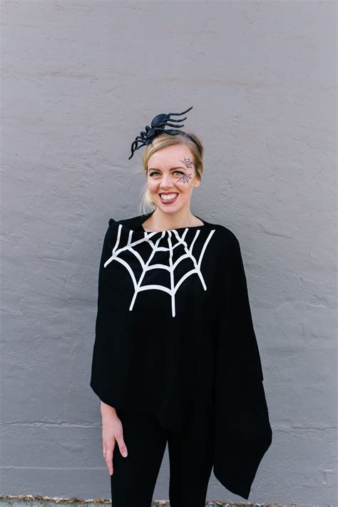 Diy Halloween Costumes Womens Spider Web Poncho Costume Diy