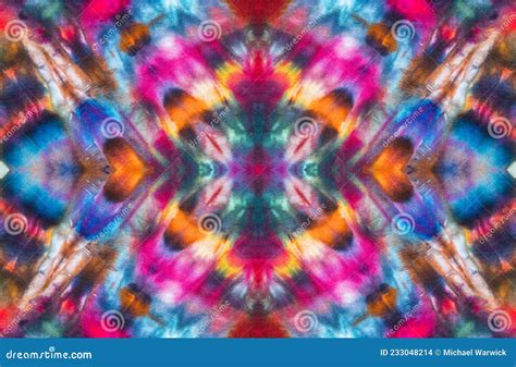 Fashionable Retro Abstract Psychedelic Tie Dye Kaleidoscope Of Colors