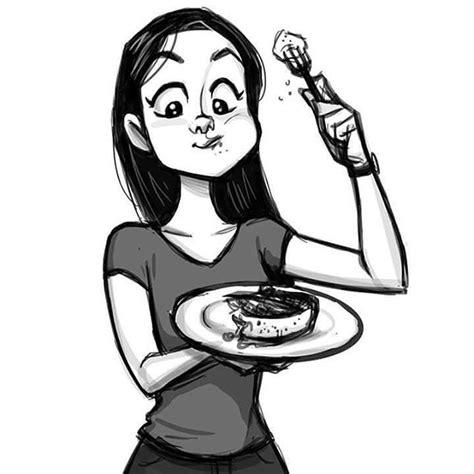 An older doodle of mine #drawing #doodle #sketch #eating #cheesecake # ...