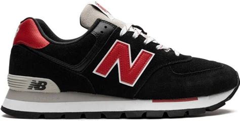 New Balance 574 Black Red Sneakers Zwart Schoenennl