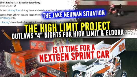 Nextgen Sprint Car Outlaws Vs Hls Only More Time Jake Neuman Crash