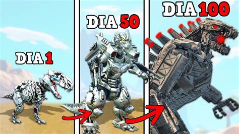 SOBREVIVI 100 DIAS COMO UM MECHA GODZILLA DUELEI O REI DOS