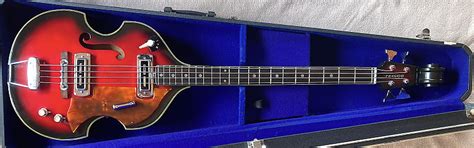 Teisco Fb 2 Vintage Violin Bass 1967 69 Red Burst Reverb Uk