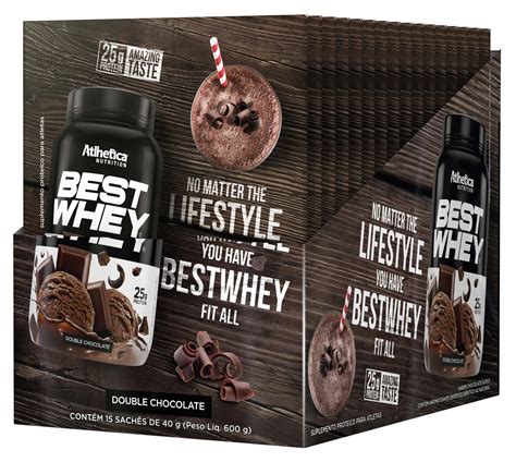 Best Whey Protein Double Chocolate Atlhetica Nutrition Display