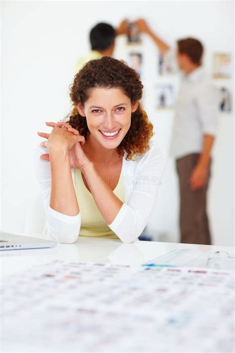 Business Woman Smiling Portrait Of Business Woman Smiling With