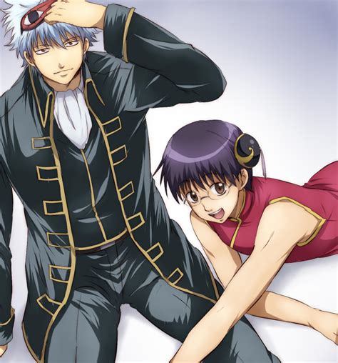 Sakata Gintoki Kagura Okita Sougo And Shimura Shinpachi Gintama