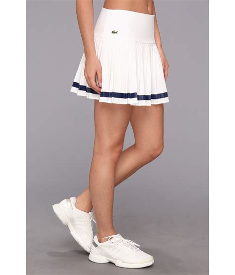 Lacoste Technical Pleated Skirt With Built In Short In White Lyst