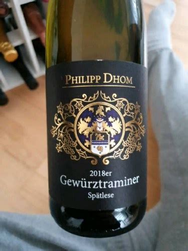 Weingut Philipp Dhom Gewürztraminer Spätlese Vivino US