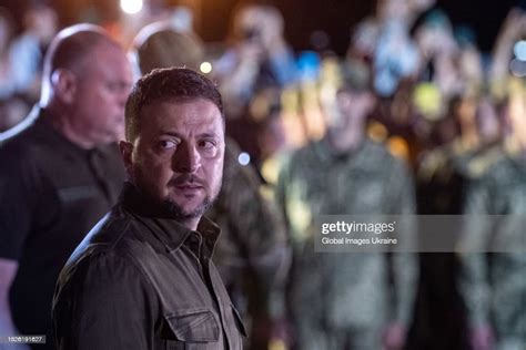 President Of Ukraine Volodymyr Zelensky During A Prayer For Peace In