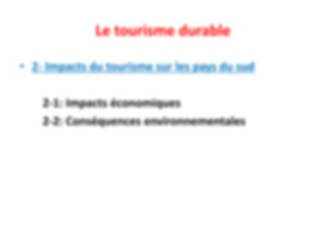 Solution Le Tourisme Durable Studypool