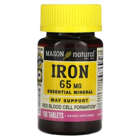 Mason Natural Iron 65 Mg 100 Tablets 100 Count Fred Meyer