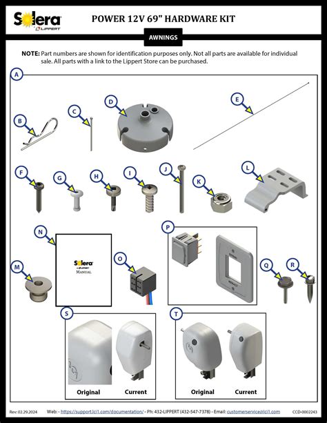 dometic manual awning parts diagram guide