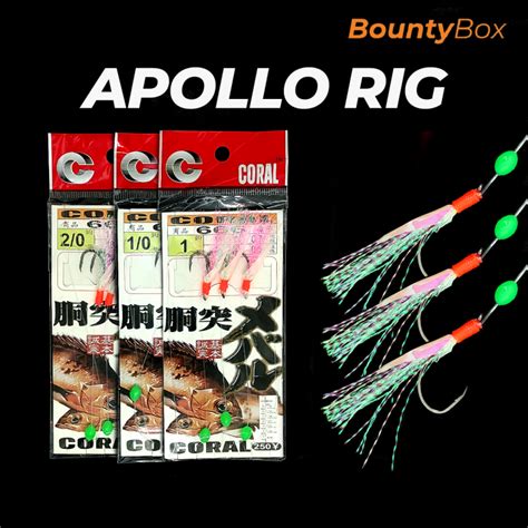 Apollo Rig Perambut Sabiki Luminous Fishing Pancing Dasar