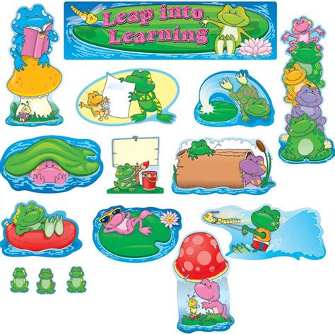 Frogs Mini Bulletin Board Set Cd 110041 Carson Dellosa