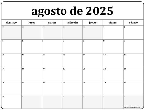 Agosto De Calendario Gratis Calendario Agosto