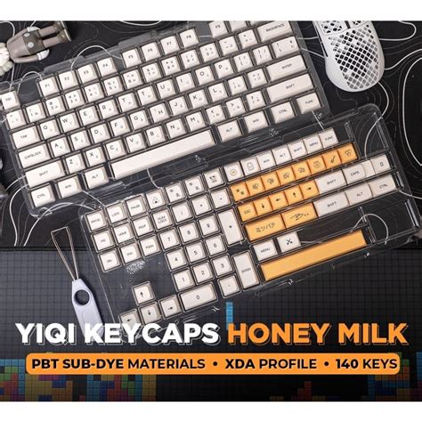 Jual Yiqi Honey Milk Japanese Pbt Dye Sub Keycaps Set Xda Profile