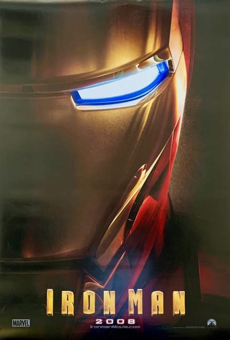 Original Iron Man Movie Poster Marvel Studios Robert Downey Jr