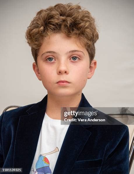 Roman Griffin Davis at the "Jojo Rabbit" Press Conference at the Four... News Photo - Getty Images