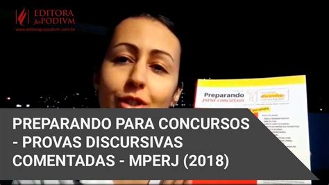 Preparando Para Concursos Provas Discursivas Comentadas Mpe Rj